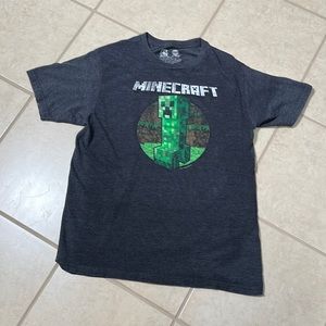 Mens Medium Minecraft gray tee shirt